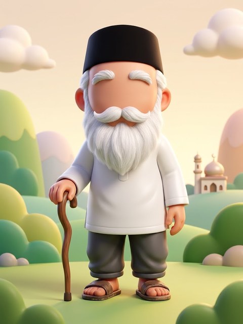 Contoh bingkai gaya Mini 3D Character