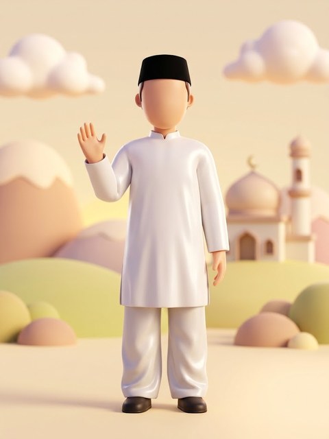 Contoh bingkai gaya 3D Character